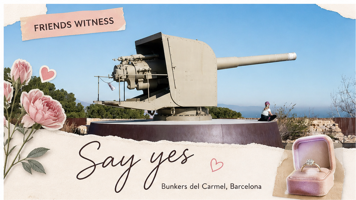 Friends can support a Barcelona proposal without becoming an audience – brief roles, distance, and timing.