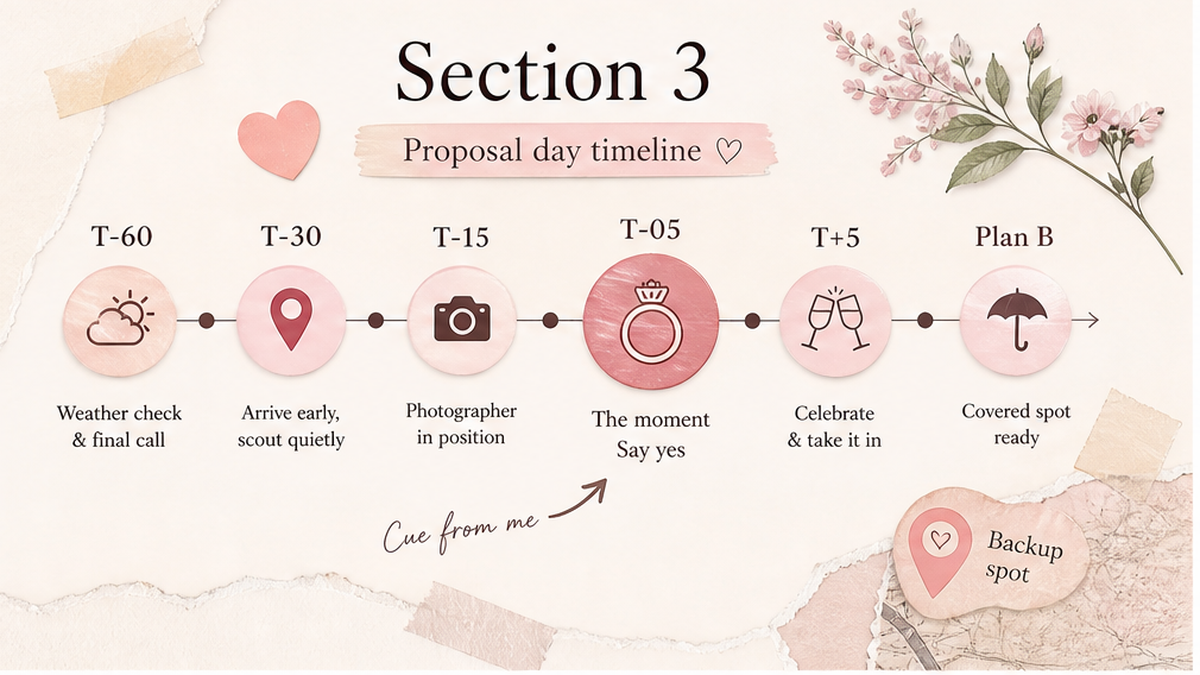 Proposal day timeline: Section 3