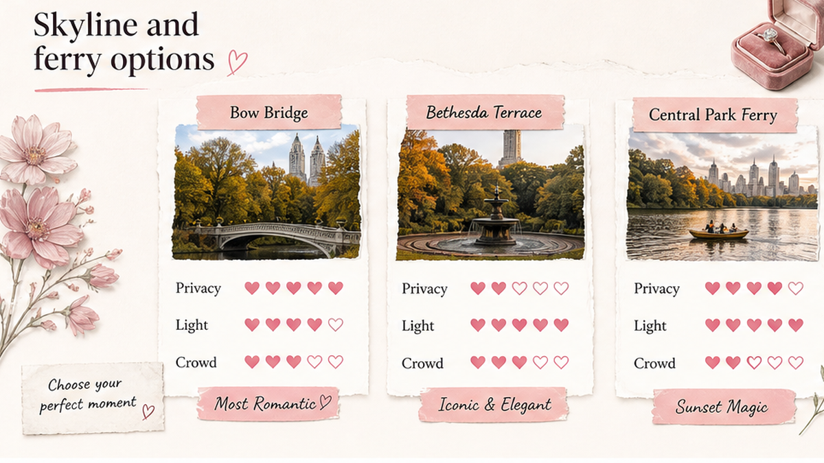 Proposal spot comparison card: Skyline and ferry options