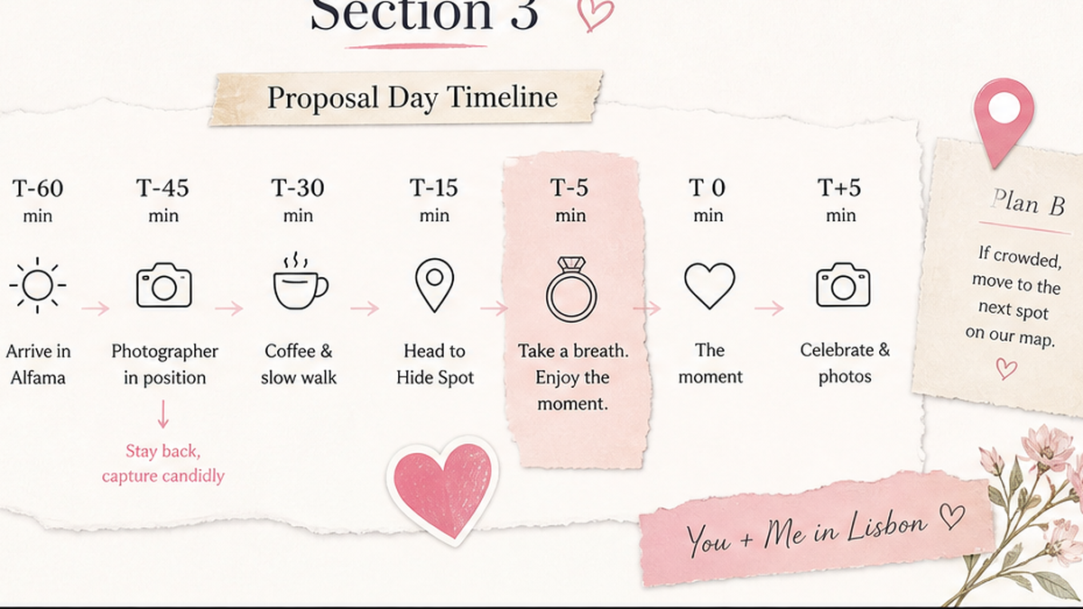Proposal day timeline: Section 3