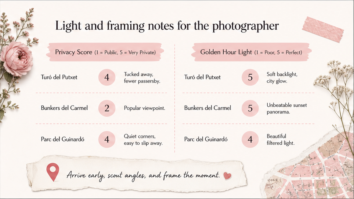 Privacy and light scorecard: Light and framing notes for the photographer