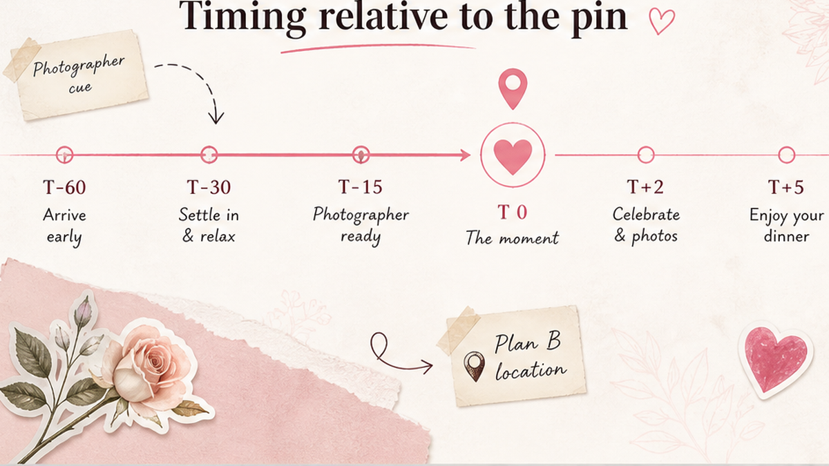 Proposal day timeline: Timing relative to the pin