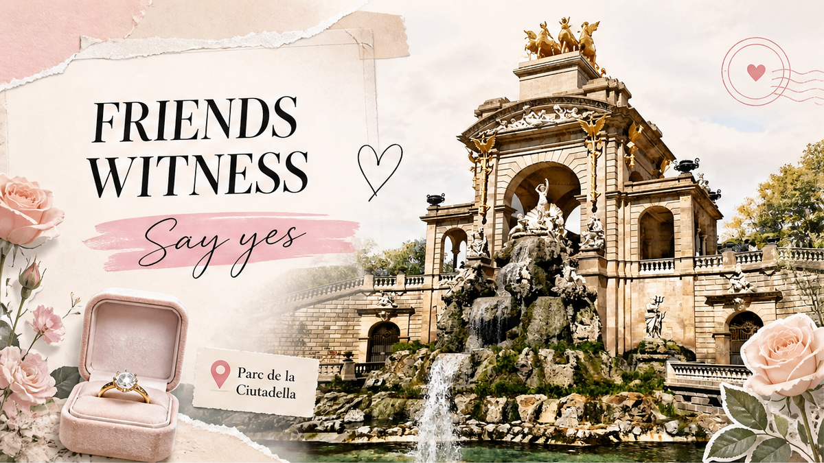 Friends can support a Barcelona proposal without becoming an audience – brief roles, distance, and timing.