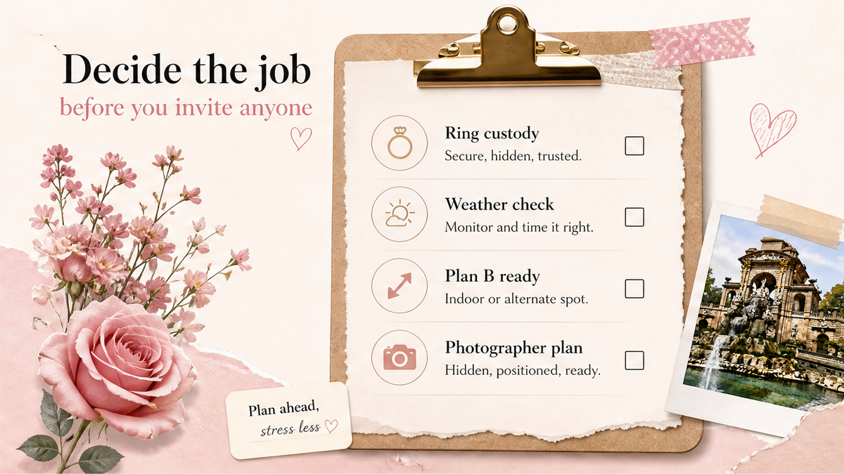 Proposal checklist board: Decide the job before you invite anyone