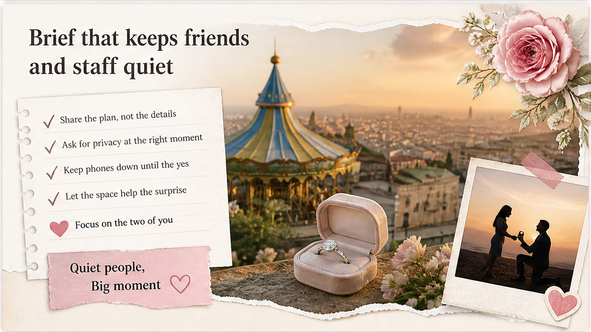 Ring moment detail card: Brief that keeps friends and staff quiet