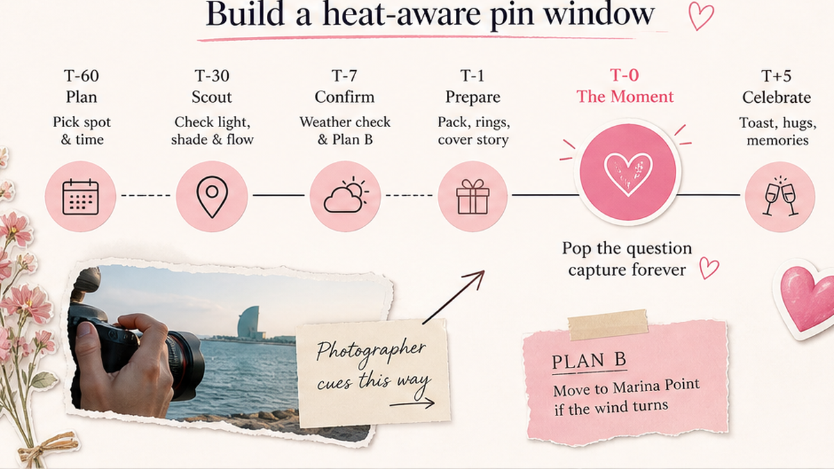 Proposal day timeline: Build a heat-aware pin window