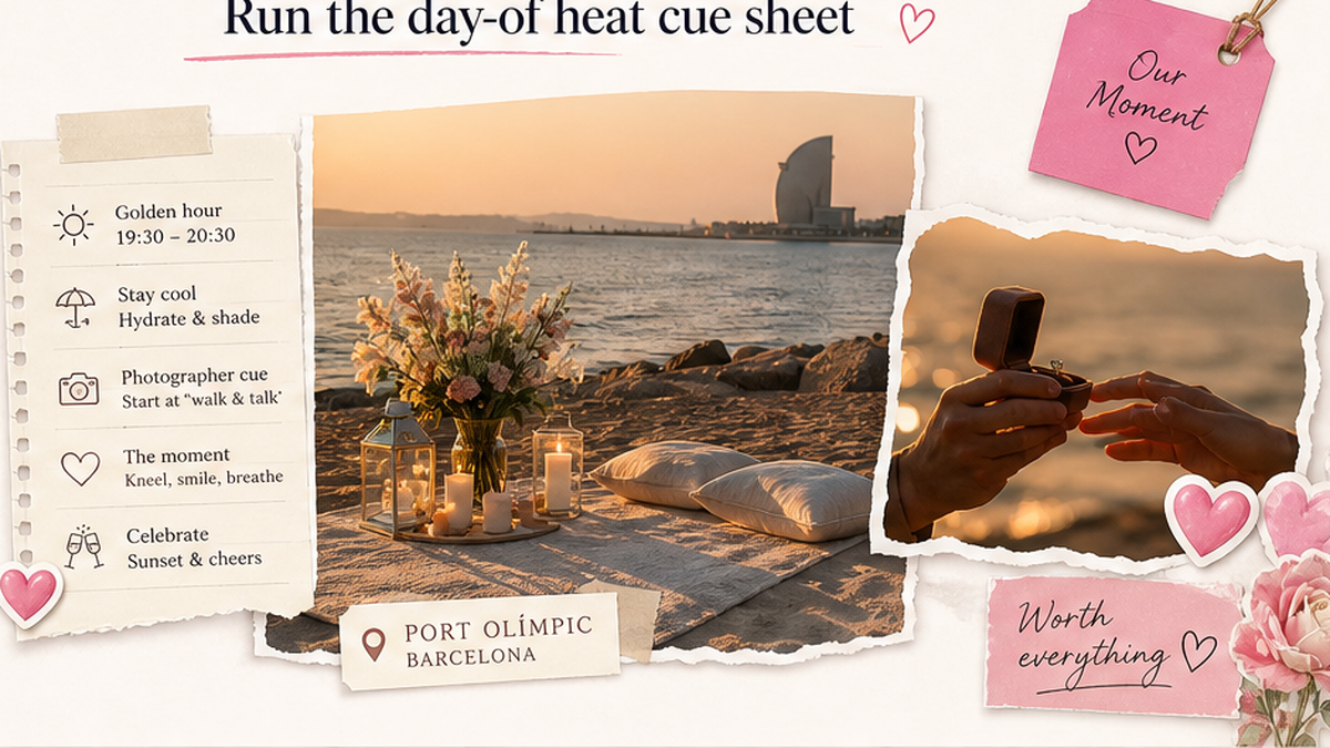 Ring moment detail card: Run the day-of heat cue sheet