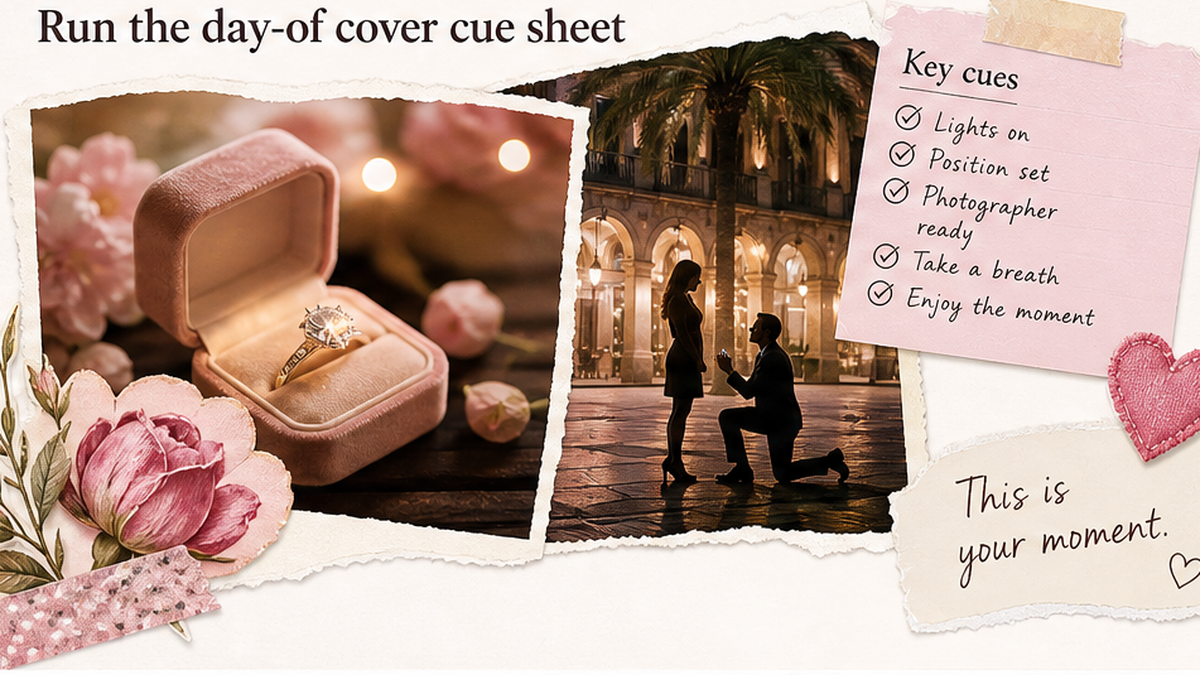 Ring moment detail card: Run the day-of cover cue sheet