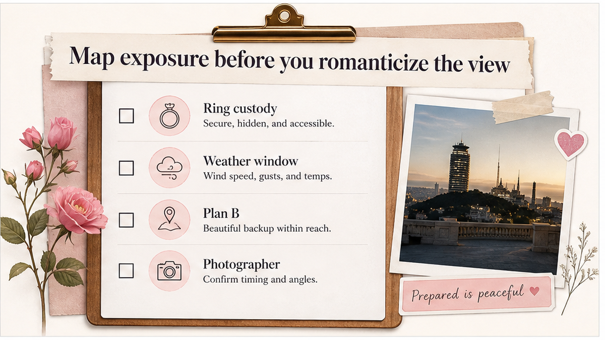 Proposal checklist board: Map exposure before you romanticize the view
