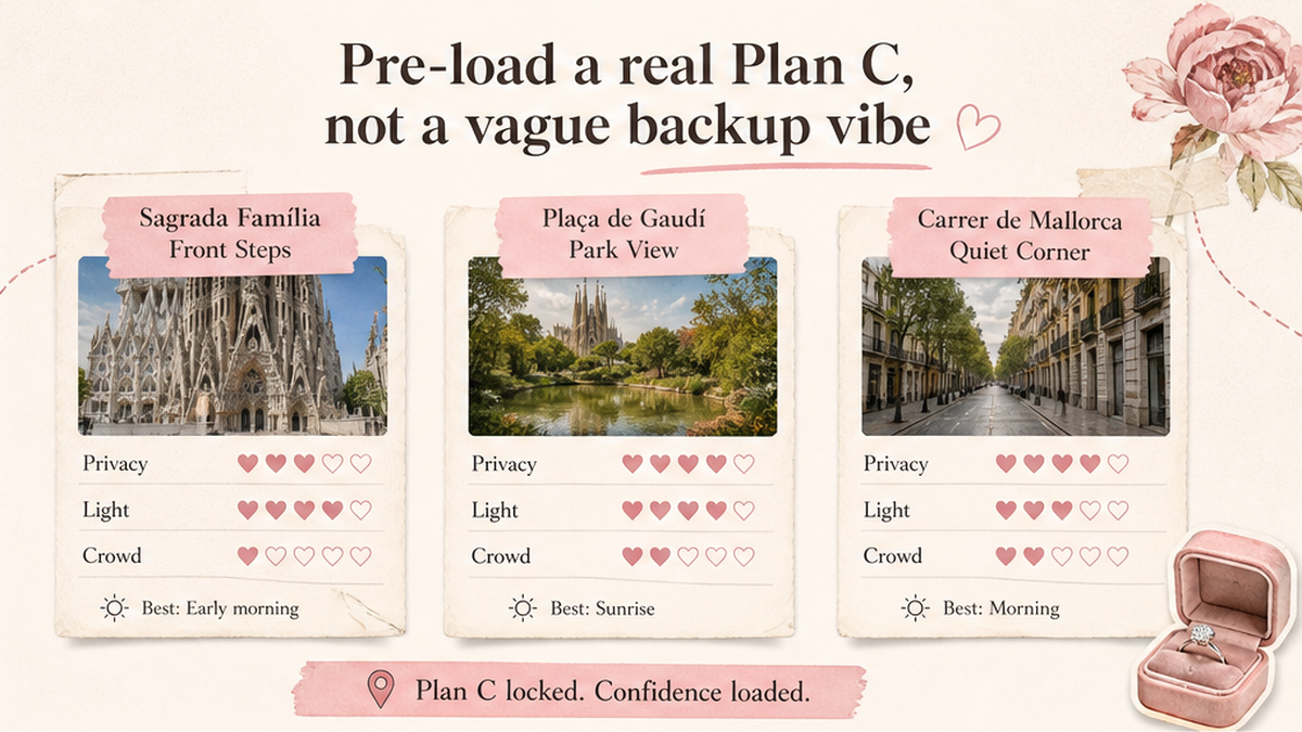 Proposal spot comparison card: Pre-load a real Plan C, not a vague backup vibe