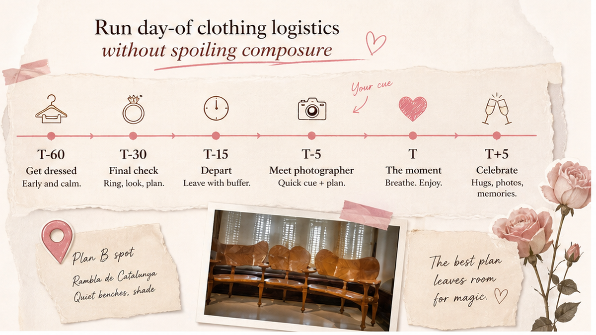 Proposal day timeline: Run day-of clothing logistics without spoiling composure