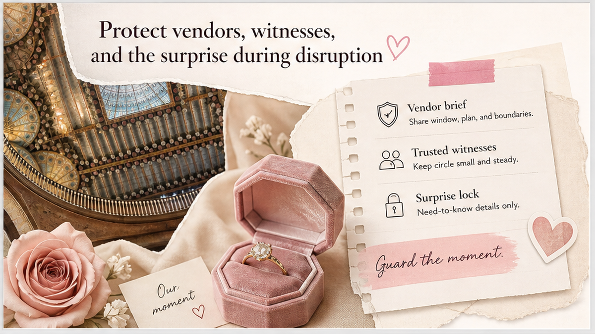 Ring moment detail card: Protect vendors, witnesses, and the surprise during disruption